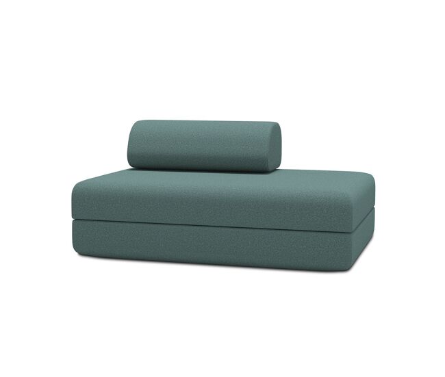 Sofá convertible de 2 plazas en tela lisa para un salón con estilo