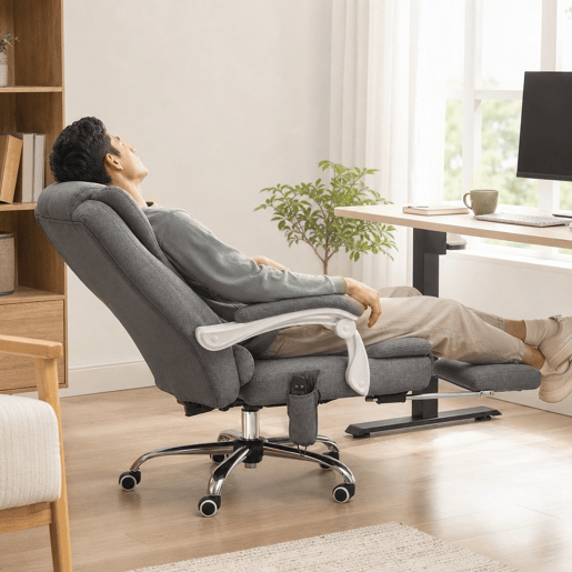 Cadeira de Massagem com 6 Pontos de Massagem Cadeira de Escritório Reclinável com Altura Ajustável Função de Aquecimento Apoio para os Pés e Controlo Remoto 65x70x111-119 cm Cinza Cadeira de Massagem com 6 Pontos de Massagem Cadeira de Escritório Reclinável com Altura Ajustável Função de Aquecimento Apoio para os Pés e Controlo Remoto 65x70x111-119 cm Cinza