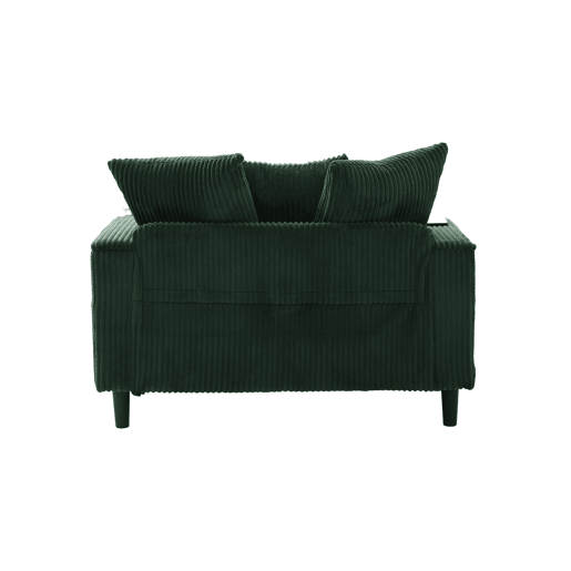Sofá Lounge de 1 lugar - Multifuncional com chaise longue, porta-copos, iluminação LED, espaço de arrumação e porta USB - Verde-esmeralda Sofá Lounge de 1 lugar - Multifuncional com chaise longue, porta-copos, iluminação LED, espaço de arrumação e porta USB - Verde-esmeralda
