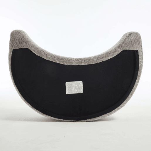 Poltrona Redonda XXL 140 cm u2013 Sofá-cama com estofo em poliéster, almofada e apoio para os pés u2013 Cinza Claro