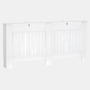 Cobertura Radiador com Desenho Moderno de MDF com Prateleira Superior para Sala de Estar Dormitório Escritório 172x19x81 cm Branco