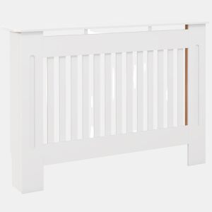 Cobertura Radiador com Desenho Moderno de MDF com Prateleira Superior para Sala de Estar Dormitório Escritório 112x19x81cm Branco