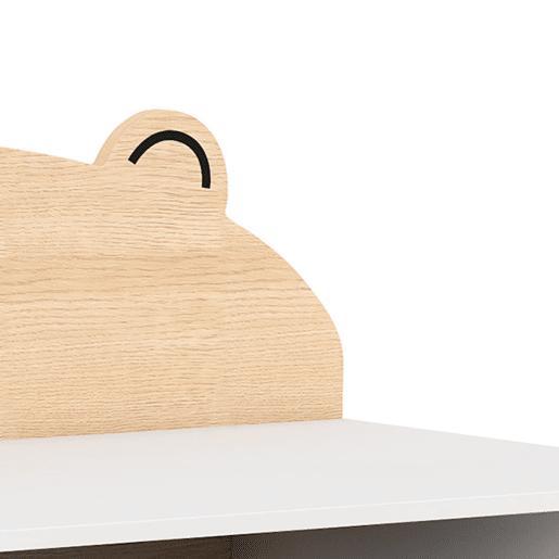 AIYAPLAY Mesa e Cadeira Infantil, Conjunto de 2 Peças com Estante e Gaveta, para Ler e Desenhar, Branco e Madeira AIYAPLAY Mesa e Cadeira Infantil, Conjunto de 2 Peças com Estante e Gaveta, para Ler e Desenhar, Branco e Madeira