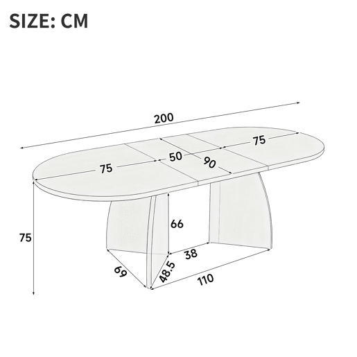 Mesa de jantar extensível 150200×90 cm, para 6-8 pessoas, cantos arredondados, estilo simples, cor nogueira Mesa de jantar extensível 150200×90 cm, para 6-8 pessoas, cantos arredondados, estilo simples, cor nogueira