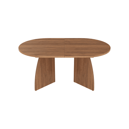 Mesa de jantar extensível 150200×90 cm, para 6-8 pessoas, cantos arredondados, estilo simples, cor nogueira Mesa de jantar extensível 150200×90 cm, para 6-8 pessoas, cantos arredondados, estilo simples, cor nogueira