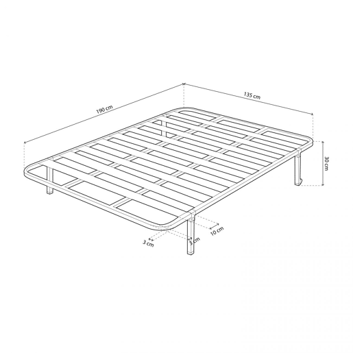 Estrado de ripas RX Silver 135x190 cm