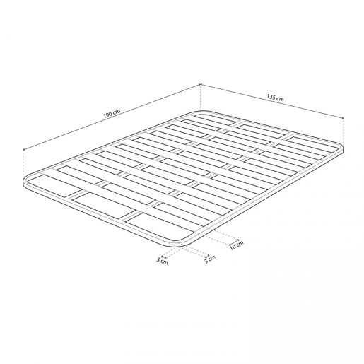 Estrado de ripas RX Silver 135x190 cm Estrado de ripas RX Silver 135x190 cm