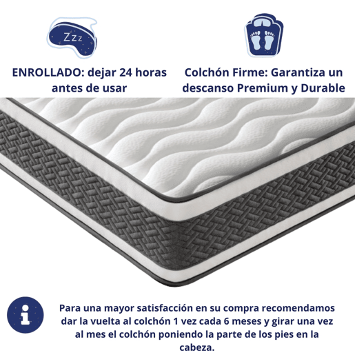 Colchão DAGOSTINO HOME viscoelastico exclusivo (Altura: 25 Gama Alta)
