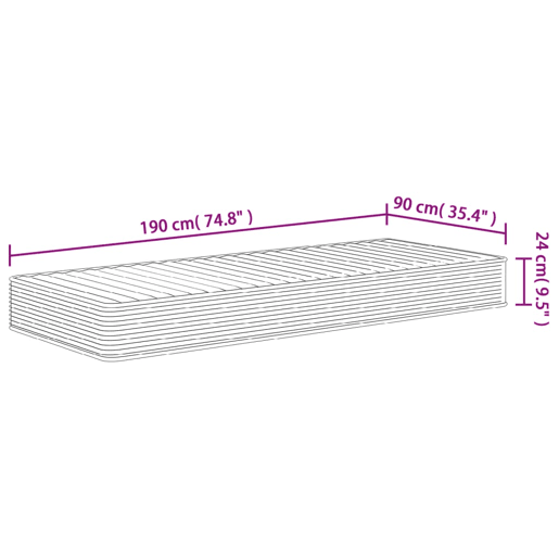 vidaXL Colchão de espuma médio suave 200x200 cm vidaXL Colchão de espuma médio suave 200x200 cm