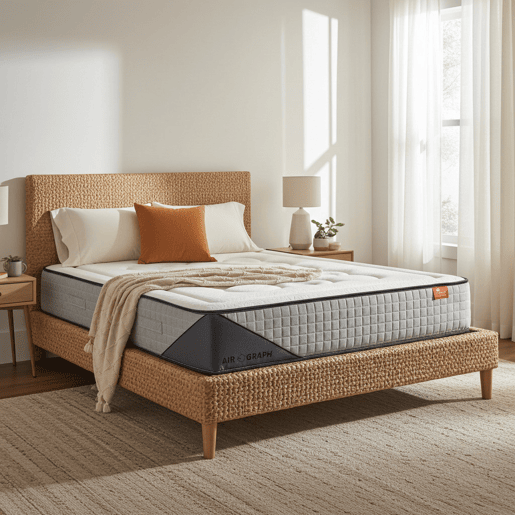 Colchão Air Graph - Espuma 180 x 120 cm, Altura 28 cm, acolchoamento com grafeno termorregulador.