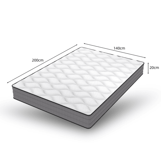 Colchão de molas ensacadas 160x200 - H3 7 zonas, 1000 molas, capa Lyocell - Branco Colchão de molas ensacadas 160x200 - H3 7 zonas, 1000 molas, capa Lyocell - Branco