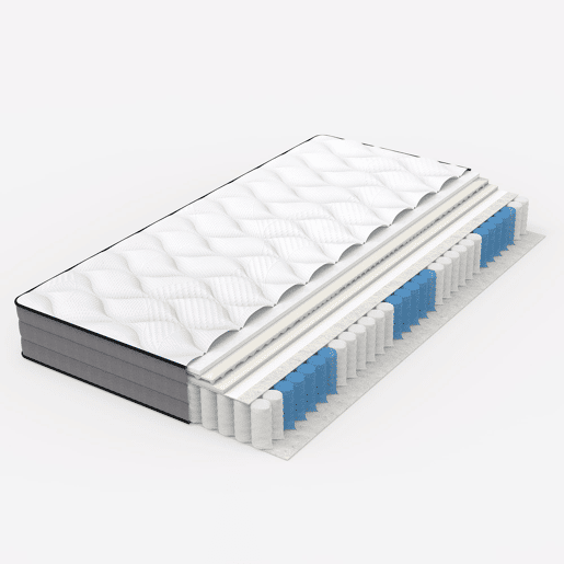 Colchão de molas ensacadas 160x200 - H3 7 zonas, 1000 molas, capa Lyocell - Branco Colchão de molas ensacadas 160x200 - H3 7 zonas, 1000 molas, capa Lyocell - Branco