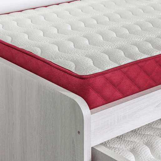 Colchão Viscoelástico Gredos Nalui reversível com tecido stretch e tecido 3D Blanco