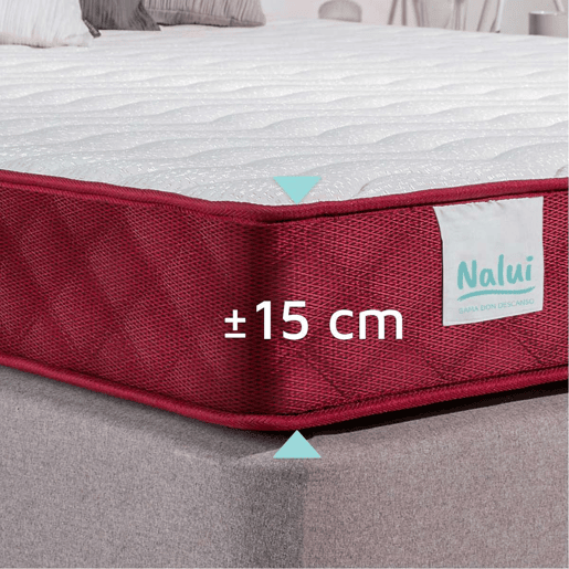 Colchão Viscoelástico Gredos Nalui reversível com tecido stretch e tecido 3D Blanco