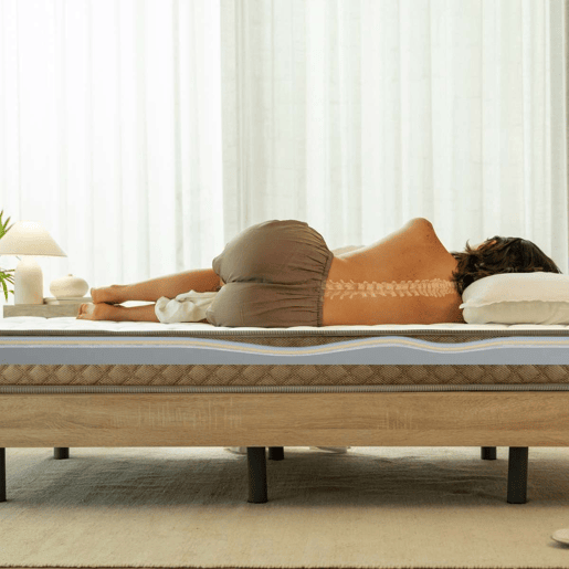 Colchão Viscoelástico Mulhacén DualSense Nalui tecido Aloe Vera e 3D respirável Beige