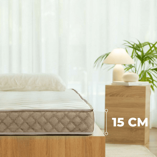 Colchão Viscoelástico Mulhacén DualSense Nalui tecido Aloe Vera e 3D respirável Beige