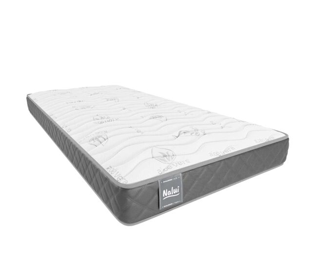 Colchón viscoelástico mulhacén dualsense nalui 135x180 multicapa con núcleo gravityfoam, firmeza alta, reversible, transpirable.