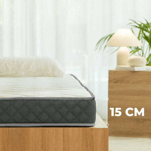 Colchão Viscoelástico Mulhacén DualSense Nalui tecido Aloe Vera e 3D respirável Gris