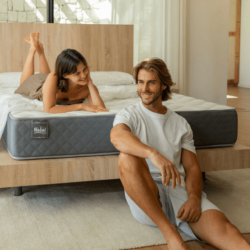 Colchão Viscoelástico Mulhacén DualSense Nalui reversível com tecido Aloe Vera, firmeza média-alta Gris