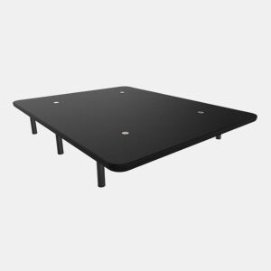 Base Estofada Nalui em aço com pés de 25 cm e 5 barras transversais Negro