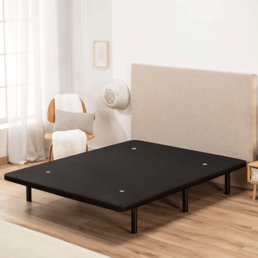 Base Estofada Nalui em aço com pés de 25 cm e 5 barras transversais Negro