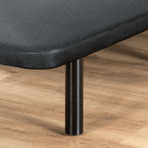 Base Estofada Nalui em aço com pés de 25 cm e 5 barras transversais Negro