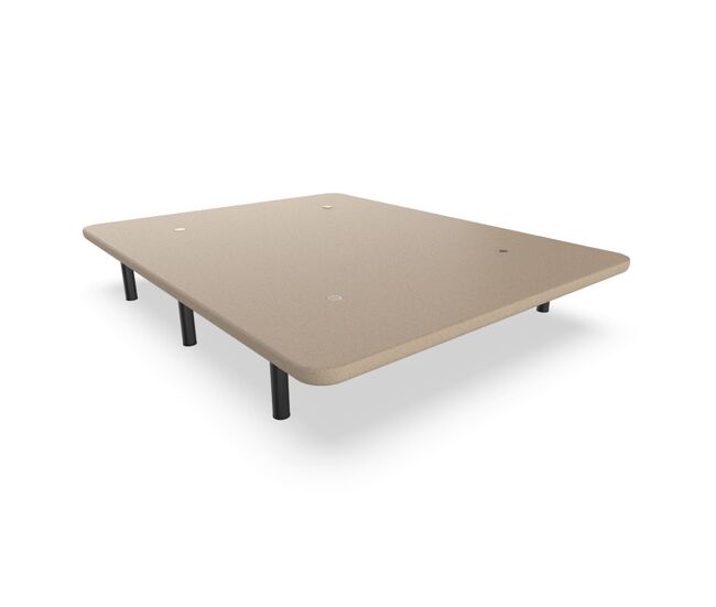 Base tapizada nalui 135x200 de acero con patas de altura 25cm y 5 barras transversales, tejido 3d | fabricado en españa