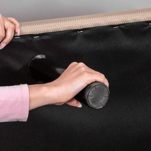 Base Estofada Nalui em aço com pés de 25 cm e 5 barras transversais Beig Base Estofada Nalui em aço com pés de 25 cm e 5 barras transversais Beig