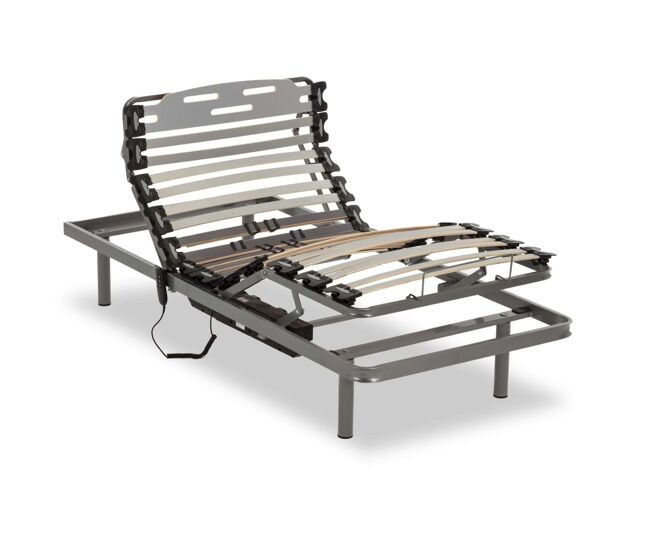 Somier articulado procare nalui 75x180 con mando procare, 11 láminas madera de haya de 10 cm y estructura de acero