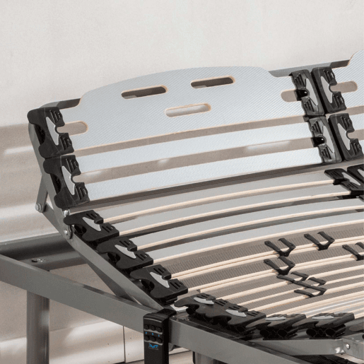 Estrado Cama Articulado ProCare Nalui com comando e estrutura em aço Gris