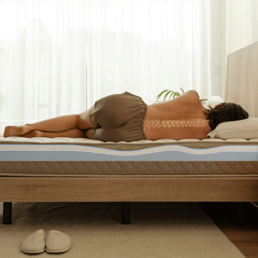 Colchão Viscoelástico Mulhacén DualSense Nalui reversível com tecido Aloe Vera, firmeza média-alta Beige