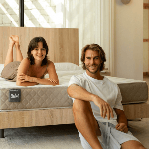 Colchão Viscoelástico Mulhacén DualSense Nalui reversível com tecido Aloe Vera, firmeza média-alta Beige