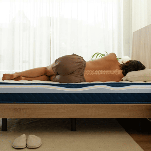 Colchão Viscoelástico Mulhacén DualSense Nalui reversível com tecido Aloe Vera, firmeza média-alta azul