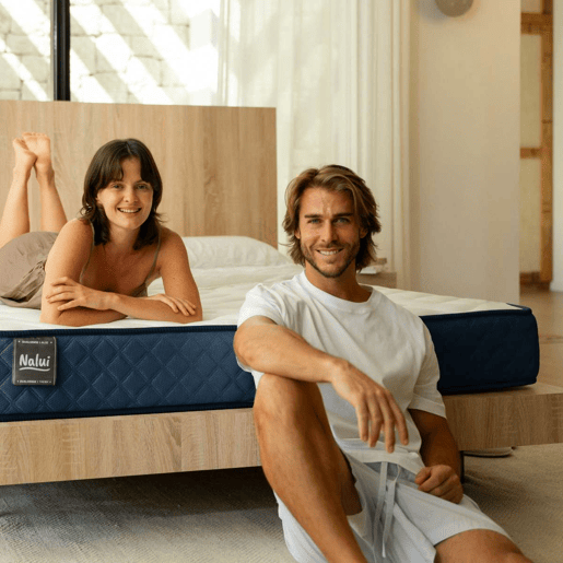 Colchão Viscoelástico Mulhacén DualSense Nalui reversível com tecido Aloe Vera, firmeza média-alta azul
