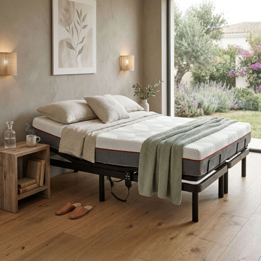 Colchão Nert Air Flow 135x190 cm com núcleo flexível, firmeza média-alta, respirável, 20 cm de altura