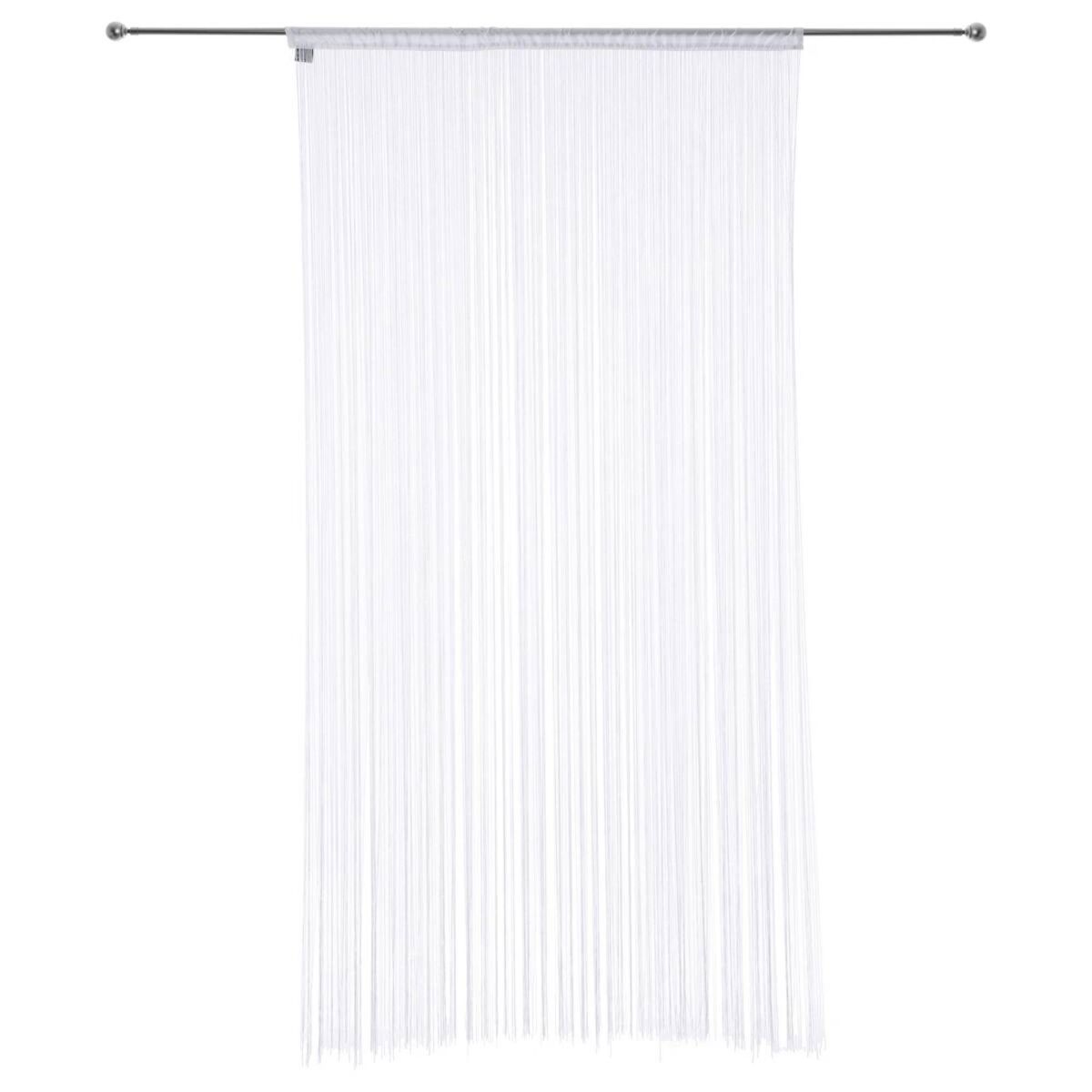Well home cortina de hilos 90x200cm en color blanco ligera y moderna
