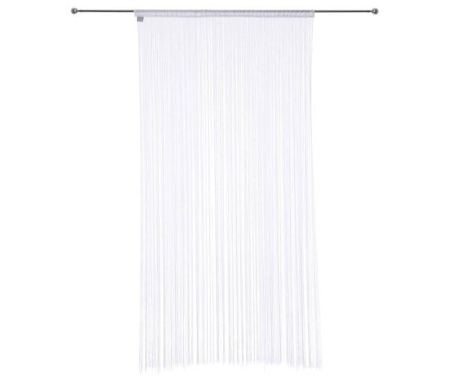 Well home cortina de hilos 90x200cm en color blanco ligera y moderna