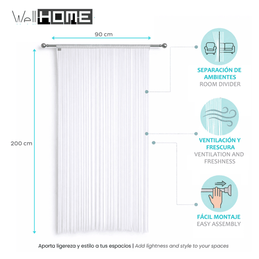 Cortina de corda Well Home Cortina de corda Well Home
