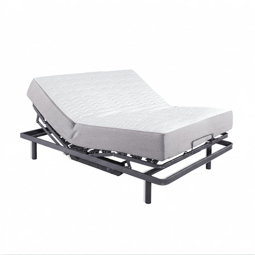 Cama rebatível vertical Hausbed de casal 135x190 em branco com sistema de abertura suave e estrutura reforçada