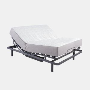 Cama rebatível vertical Hausbed de casal 135x190 em branco com sistema de abertura suave e estrutura reforçada