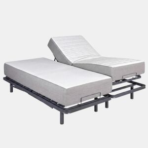 Cama rebatível vertical Hausbed de casal 150x190 em branco com sistema de abertura suave e estrutura reforçada