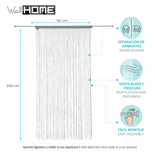 Cortina de corda Well Home Cortina de corda Well Home