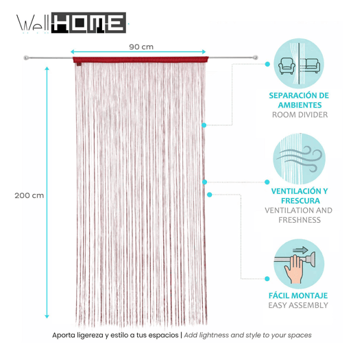 Cortina de corda Well Home Cortina de corda Well Home