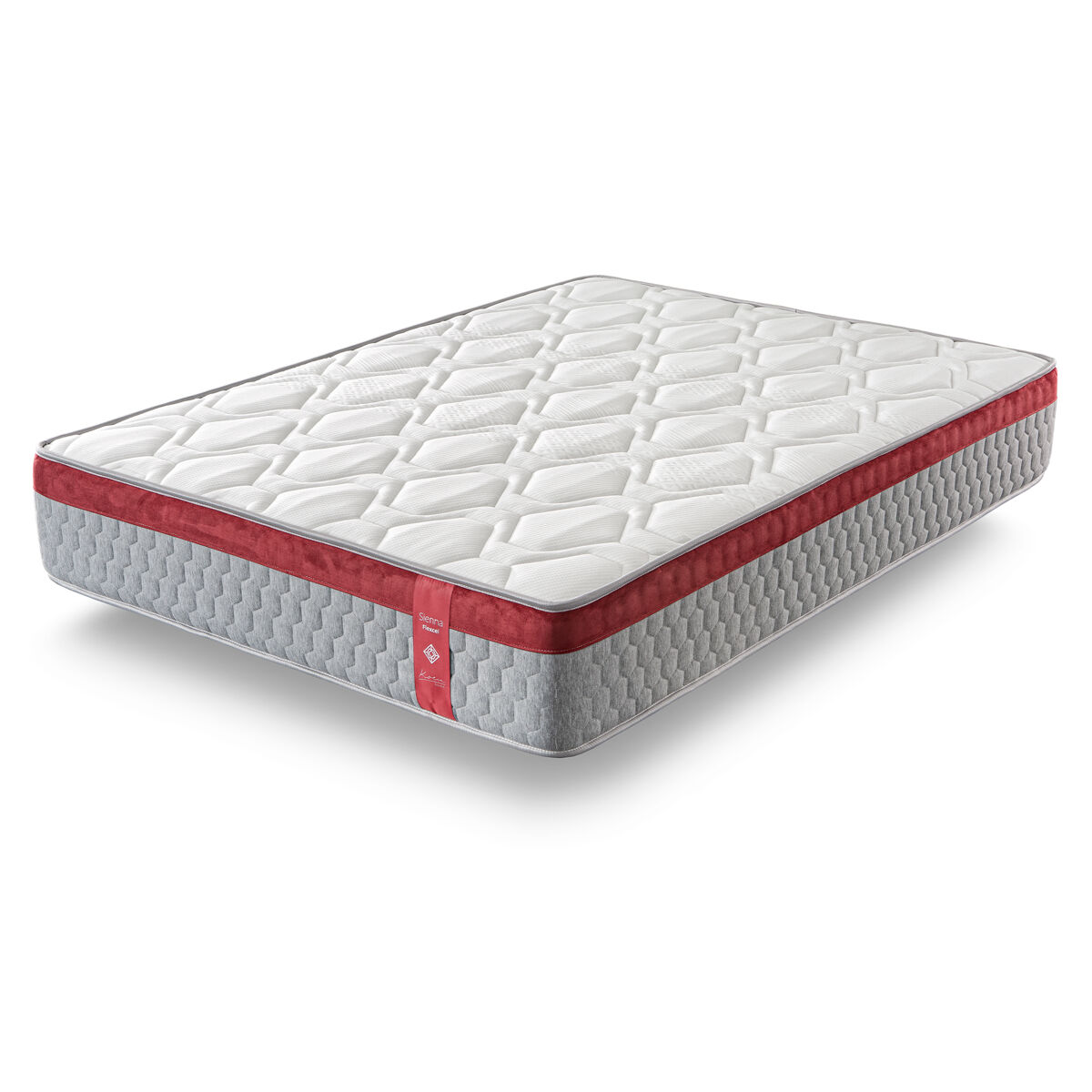 Colchón viscoelástico premium 150x180 cm  reversible sienna - +/- 30 cm - firmeza media/alta  - trazas de cabono y partículas de gel