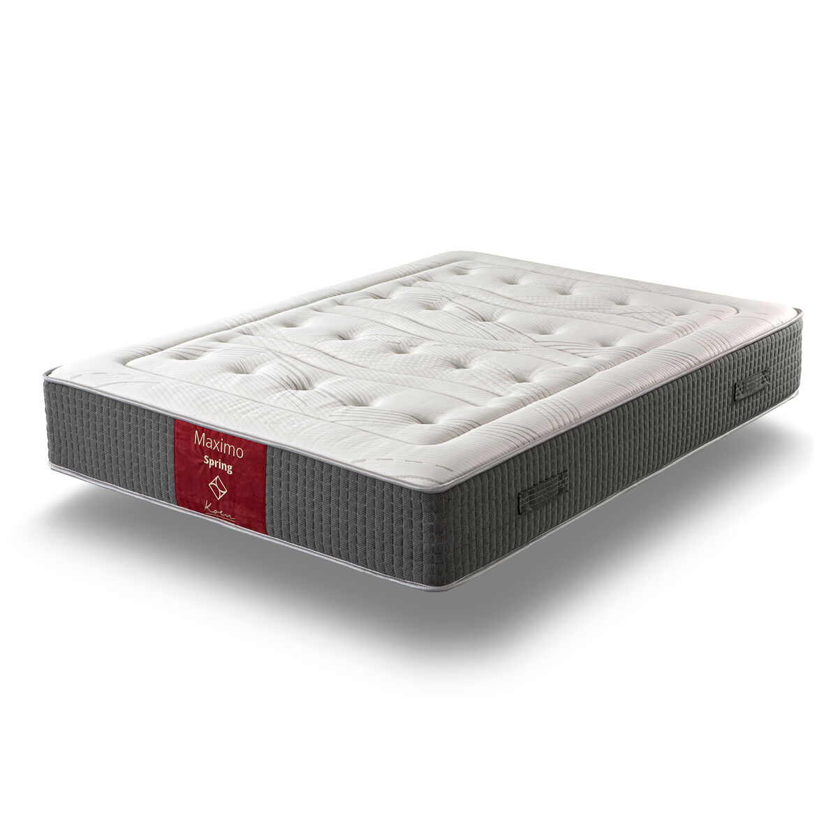 Colchón premium de muelles  80x190 cm maximo spring - altura +/- 30 cm - firmeza media - doble cara - tejido maximo stretch - espuma viscoelástica