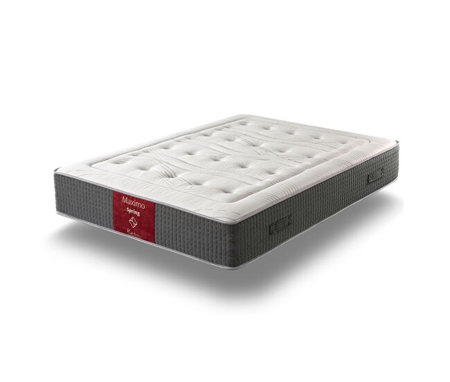 Colchón premium de muelles 80x190 cm maximo spring - altura +/- 30 cm - firmeza media - doble cara - tejido maximo stretch - espuma viscoelástica