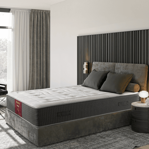 Colchão Premium de molas 105x190 cm Maximo Spring - Espessura +- 30 cm - Firmeza média - Reversível - Tecido Maximo Stretch - Espuma viscoelástica