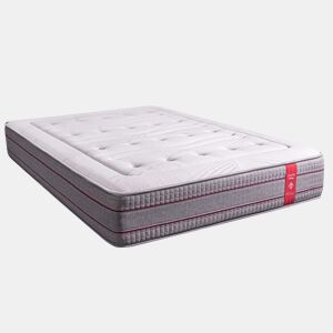 Colchão híbrido 160x200 cm Scarlet - +- 26 cm - Firmeza média - Molas ensacadas + espuma viscoelástica - Respirável - Zonas de sono independentes