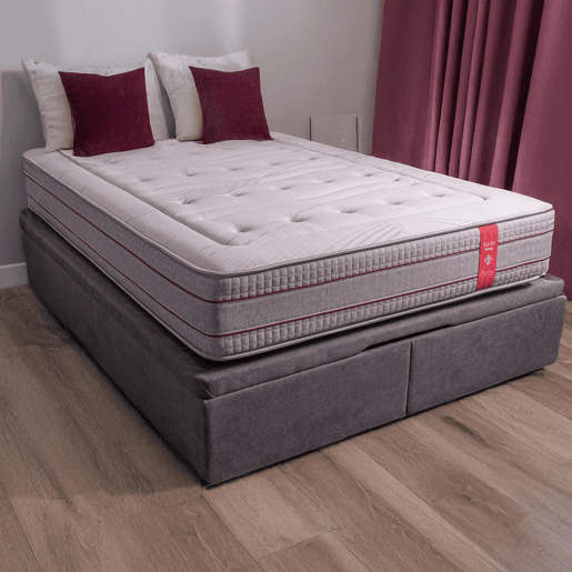 Colchão híbrido 150x190 cm Scarlet - +- 26 cm - Firmeza média - Molas ensacadas + espuma viscoelástica - Respirável - Zonas de sono independentes