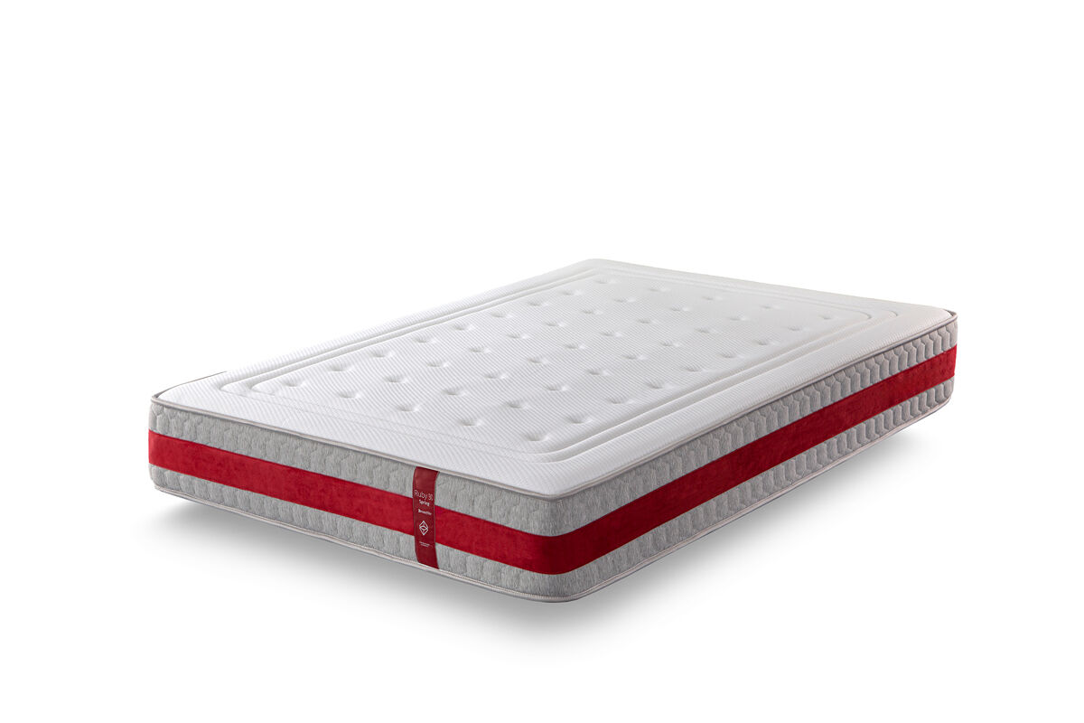 Colchón viscoelástico 135x200 cm ruby flex - altura +/- 30 cm - firmeza media - gran adaptabilidad - espuma flexcel - cara invierno/verano